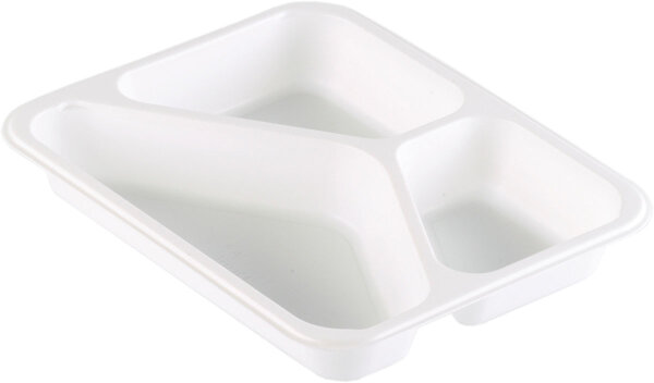 PP-Schale Caterline 3-geteilt 227x178x32 mm (Farbe: Weiß / Material: PP) (VPE 216 St.)