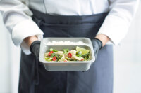 CPET-Schale 2-geteilt 225x175x43 mm (Farbe: Grau /...