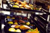 CPET-Schale 3-geteilt 225x175x34 mm (Farbe: Schwarz /...