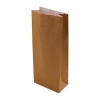Snackbeutel-Blockbodenbeutel braun 10 + 5,5 x 28 cm...