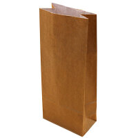Snackbeutel-Blockbodenbeutel braun 10 x 5,5 x 28 cm...