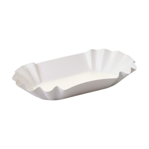 Pappschüssel weiß 9 x 14 x 3 cm | VPE 2000 (8 x 250)