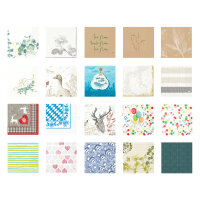 Zelltuchservietten 33 x 33 cm, 3-lagig, 1/4-Falz, Motive,...