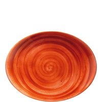 Aura Terracotta Moove Platte oval 31x24cm  (VPE 6 St.)