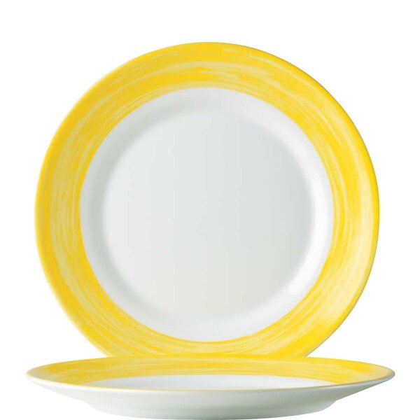 Brush Yellow Teller flach 15,5cm  (VPE 6 St.)