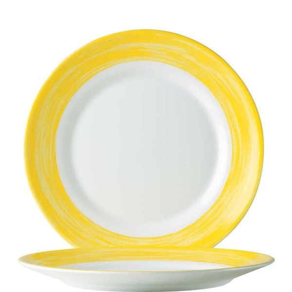 Brush Yellow Teller flach 23,5cm  (VPE 6 St.)