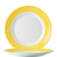 Brush Yellow Teller flach 25,2cm  (VPE 6 St.)