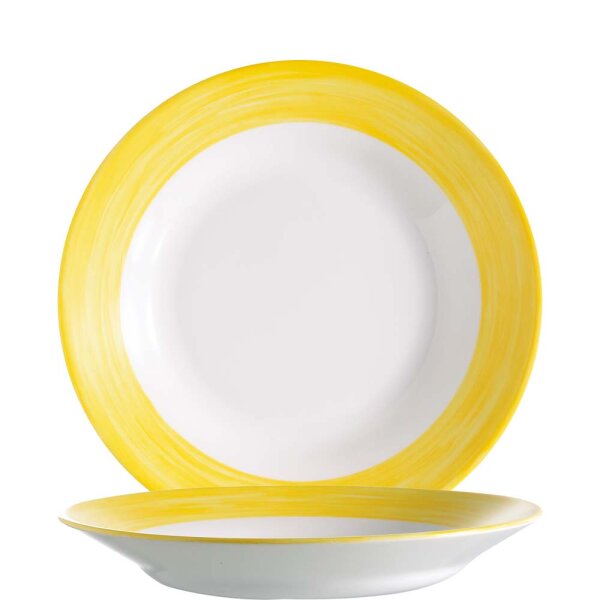 Brush Yellow Teller tief 22,5cm  (VPE 6 St.)