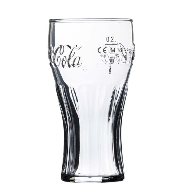 Coca-Cola Konturglas 27cl; 0,2l Eichstrich  (VPE 6 St.)