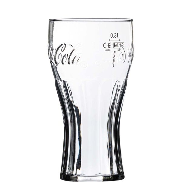 Coca-Cola Konturglas 37cl; 0,3l Eichstrich  (VPE 6 St.)